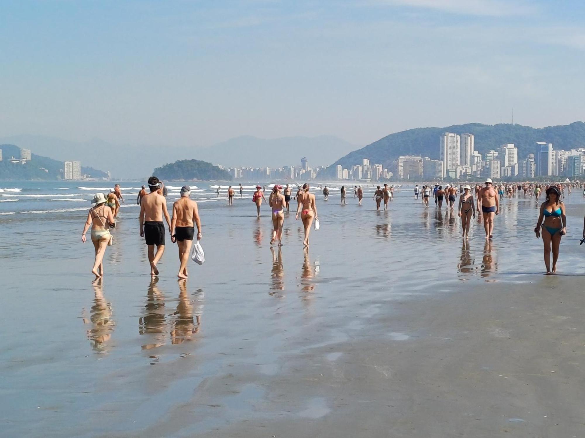 Kitnet Simples Na Ponta Da Praia ,Santos, A Uma Quadra Da Praia, Proximo Ao Aquario Eksteriør bilde